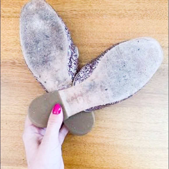 Kate Spade Andra Rose Gold Sparkle Mules - Picture 3 of 7